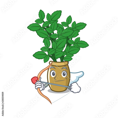 Cupid lemon balm isolated in the character