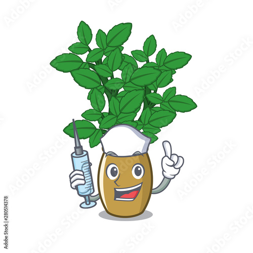 Nurse lemon balm in a mascot pot