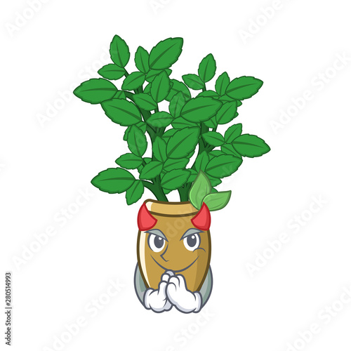 Devil lemon balm in the cartoon shape