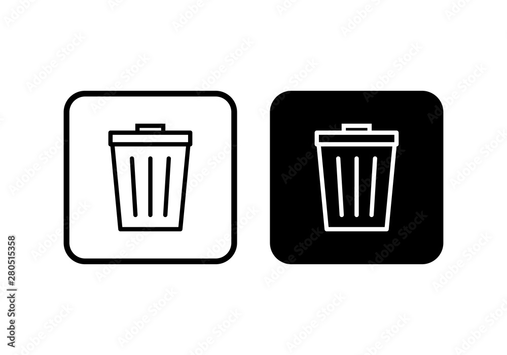 Trash icon. trash can icon. Delete icon vector Trash icon. trash can icon. Delete icon vector