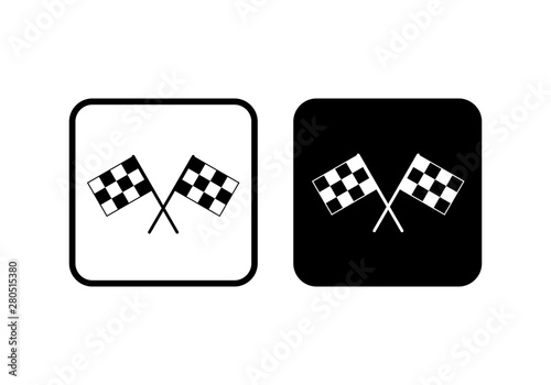 Start icon. Race flag icon. Competition sport flag line vector icon. Racing flag. Start finish flag