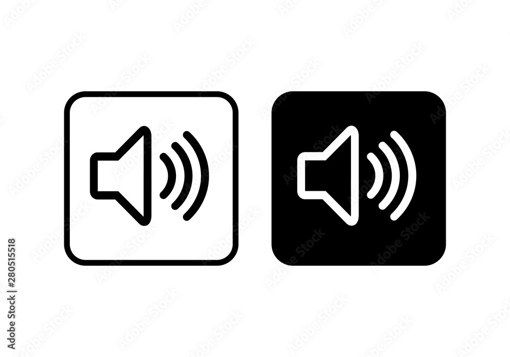 Speaker icon vector. Volume icon. Loudspeaker icon vector Speaker icon vector. Volume icon. Loudspeaker icon vector