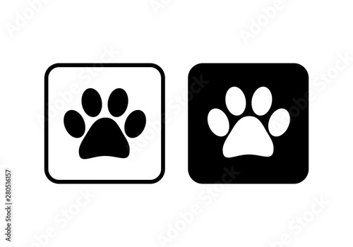 Paw icon vector. Paw Print icon
