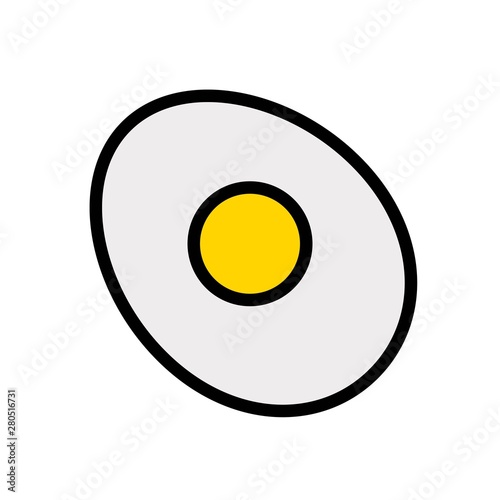 breakfast food editable stroke icon of healthy egg in filled design.