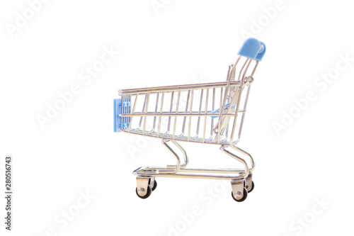shopping cart isolated on white background © thekopmylife