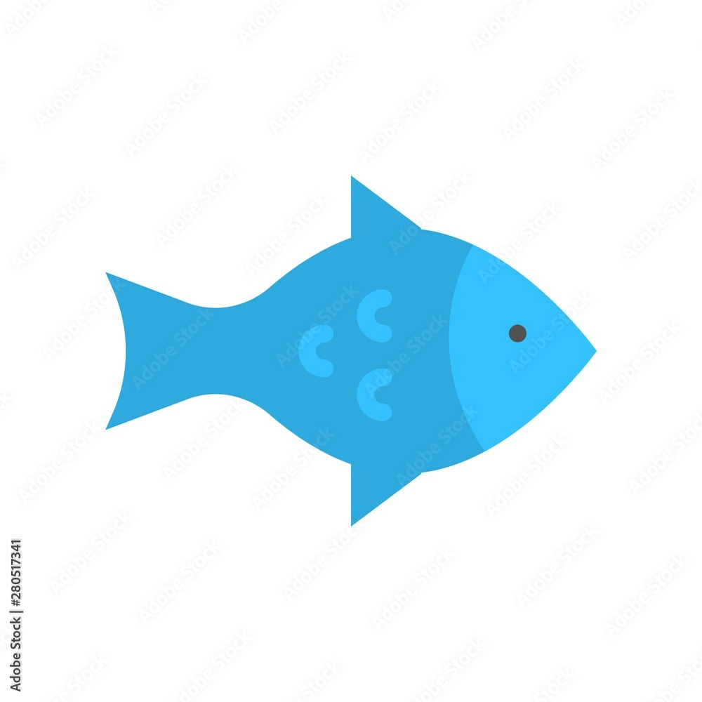 seafood fish healthy meal in flat design icon. seafood fish healthy meal in flat design icon.
