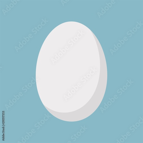 chicken egg and healthy food in flat design icon.