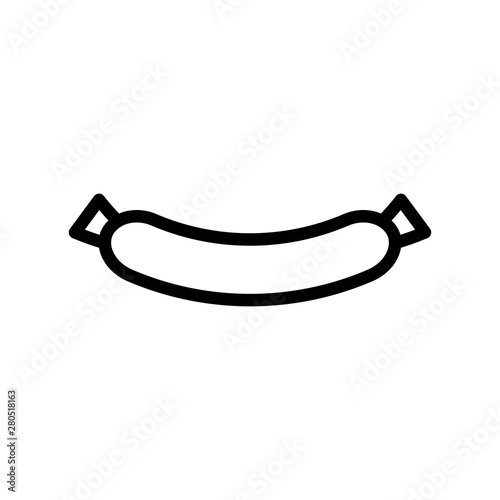 meat sausage chicken healthy food in editable outline icon.