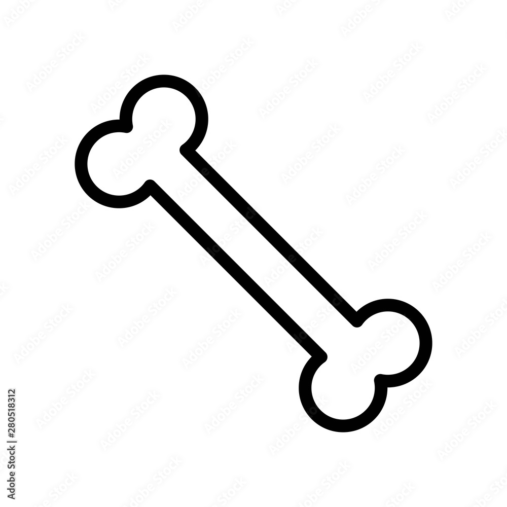 meat bone healthy food in editable outline icon. meat bone healthy food in editable outline icon.