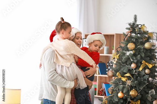 Happy family christmas cele...