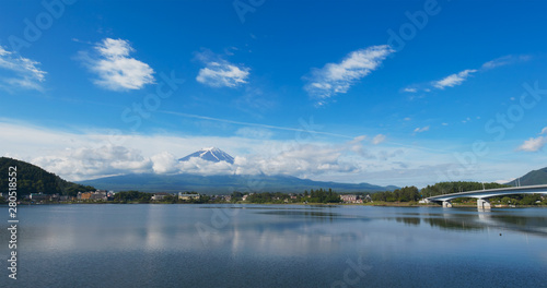 Fototapeta Naklejka Na Ścianę i Meble -  Japanese mountain Fuji in Kawaguciko