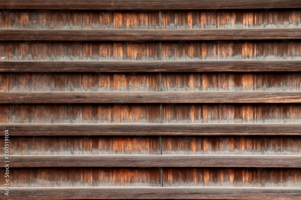 Texture of old wood japanese art of outsite temple wall. Texture of old wood japanese art of outsite temple wall.