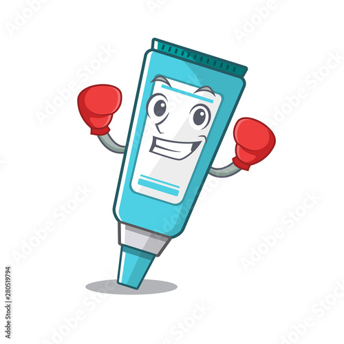 Boxing ointment placed in the cartoon sink