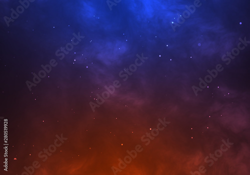 Red fire versus blue ice abstract background texture