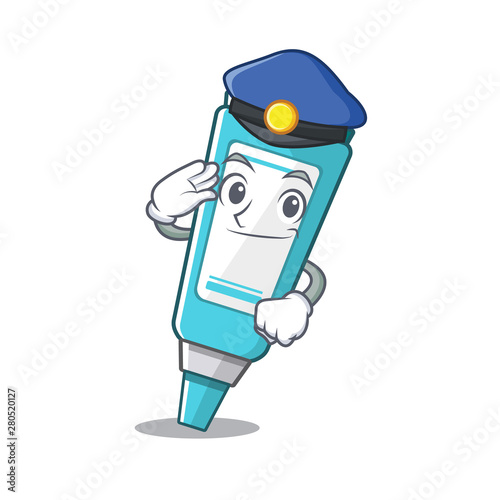 Police ointment placed in the cartoon sink