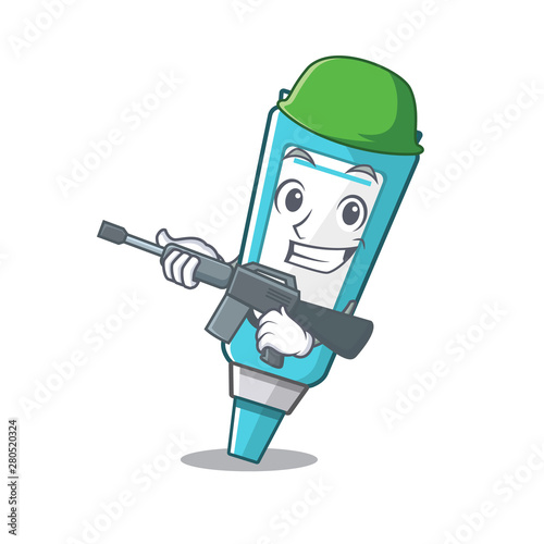 Army ointment placed in the cartoon sink