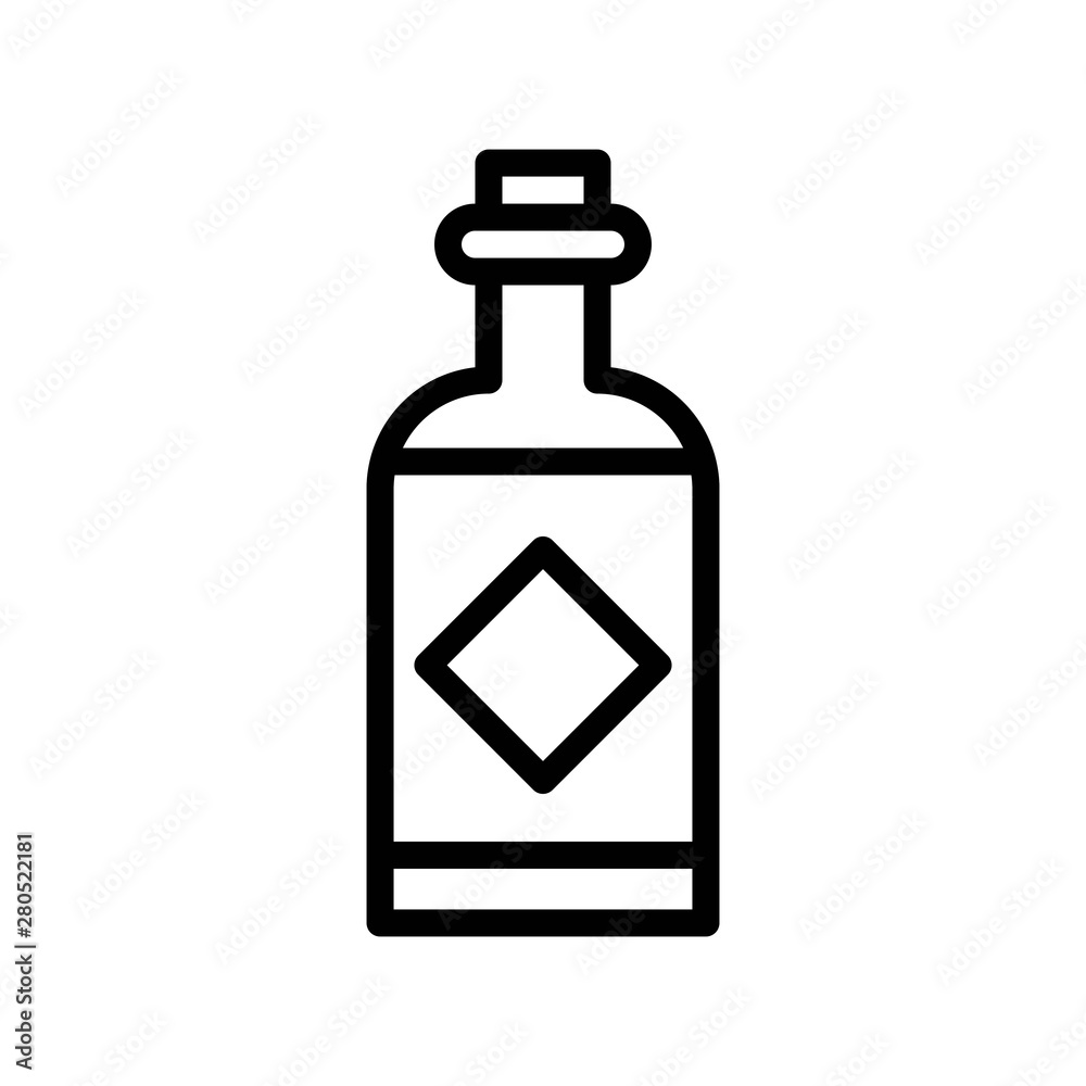 Chinese sauce bottle processed food editable outline icon. Chinese sauce bottle processed food editable outline icon.