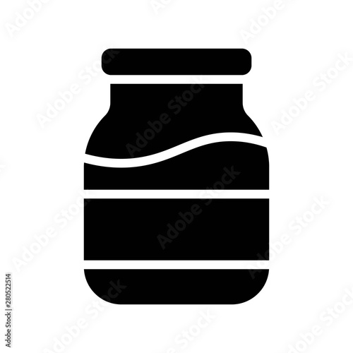 honey storage container processed food solid design icon.