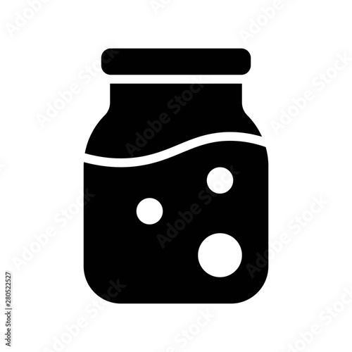 jam storage container processed food solid design icon.