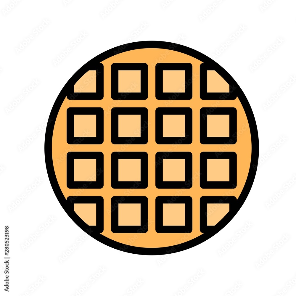 bakery editable outline icon of chocolate chip cookie in filled design.