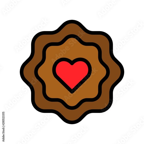 brownie cake dessert editable outline icon in  filled design.