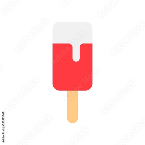 sweet delicious frozen ice cream dessert  food flat design icon.