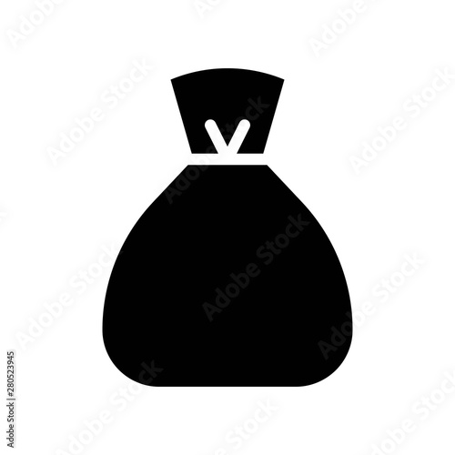 bag flour sack food sweet food solid black icon.