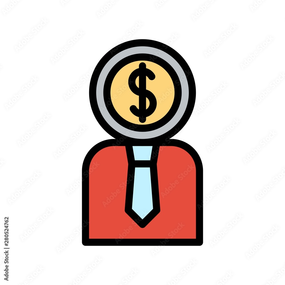 money man flat icon editable outline in banking and business money man flat icon editable outline in banking and business
