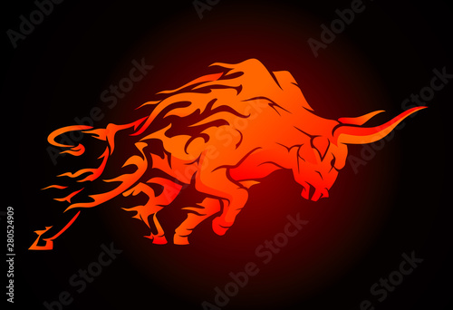 Bull Raging Run Fury