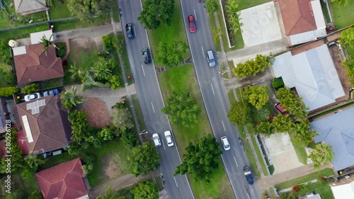 Zoom out Spinning Shot of Beckett Road Mcdowall, Queensland, Australia