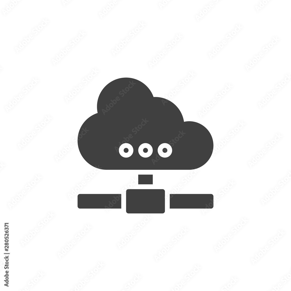 Network cloud share vector icon. Database server filled flat sign for mobile concept and web design. Cloud storage glyph icon. Symbol, logo illustration. Vector graphics Network cloud share vector icon. Database server filled flat sign for mobile concept and web design. Cloud storage glyph icon. Symbol, logo illustration. Vector graphics