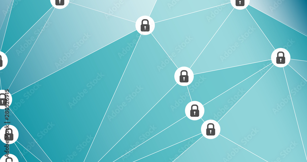 Cyber security vector concept lock