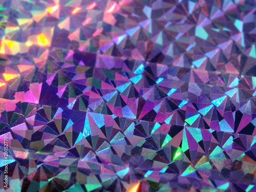 Holographic colorful purple violet lights festive background