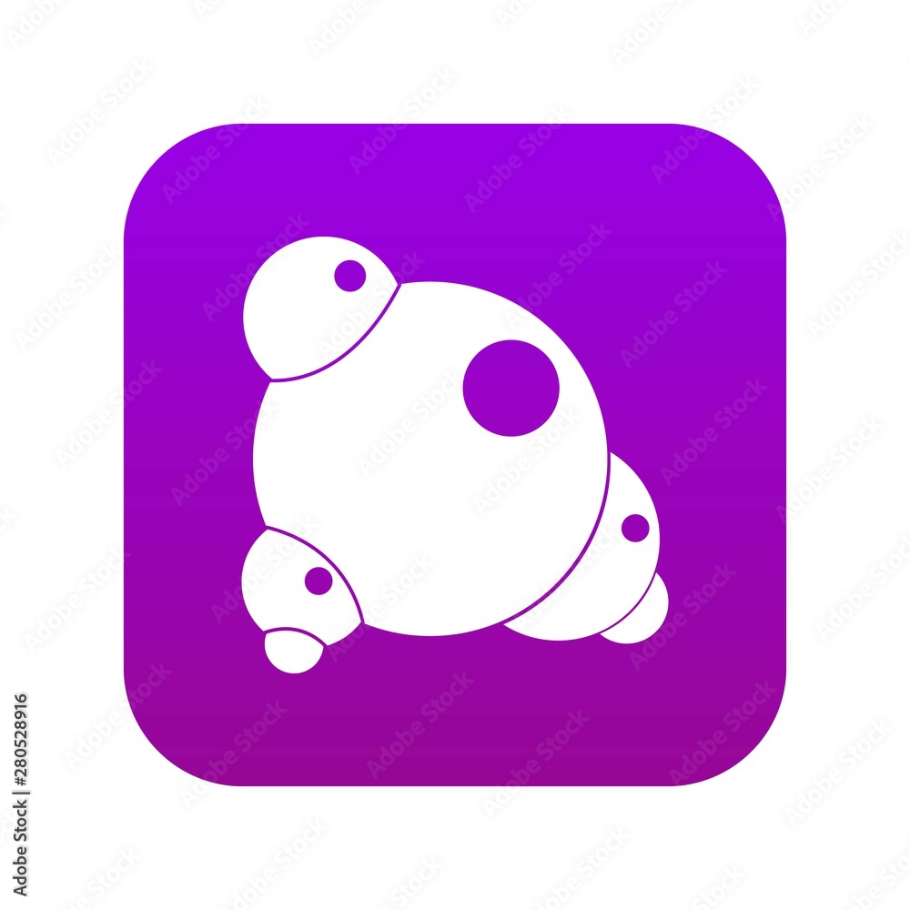Chemical and physical atoms molecules icon digital purple for any design isolated on white vector illustration Chemical and physical atoms molecules icon digital purple for any design isolated on white vector illustration