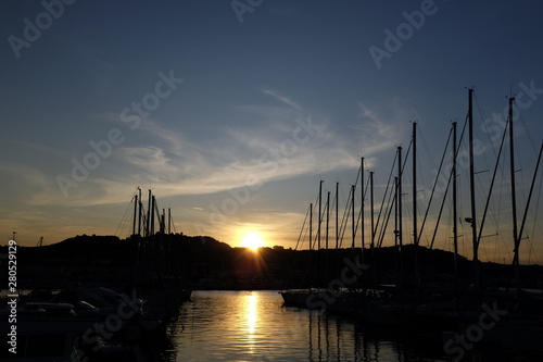 Fotografía Sunset in the port of San Benedetto del Tronto a beautiful touristic city in the