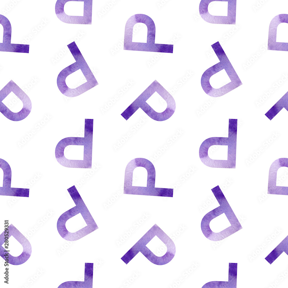Seamless pattern with letters P Seamless pattern with letters P