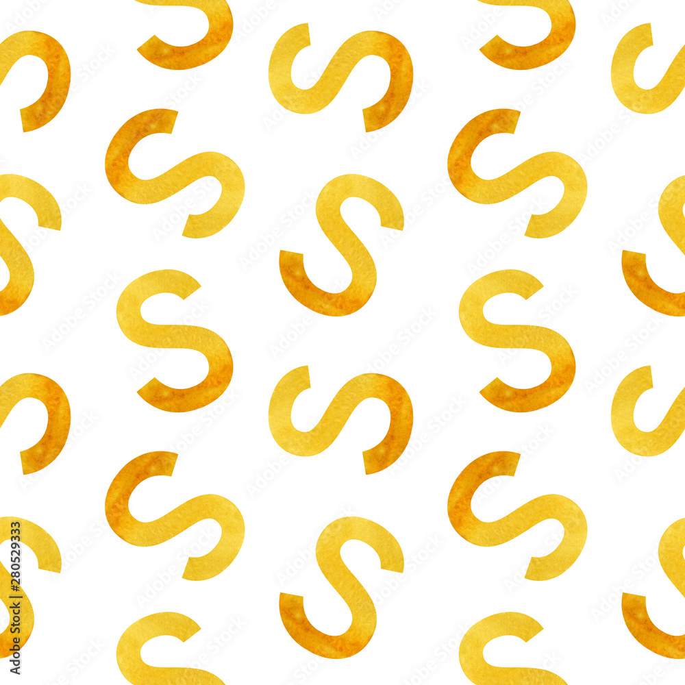 Seamless pattern with letters S Seamless pattern with letters S
