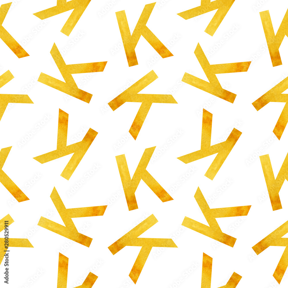 Seamless pattern with letters K Seamless pattern with letters K