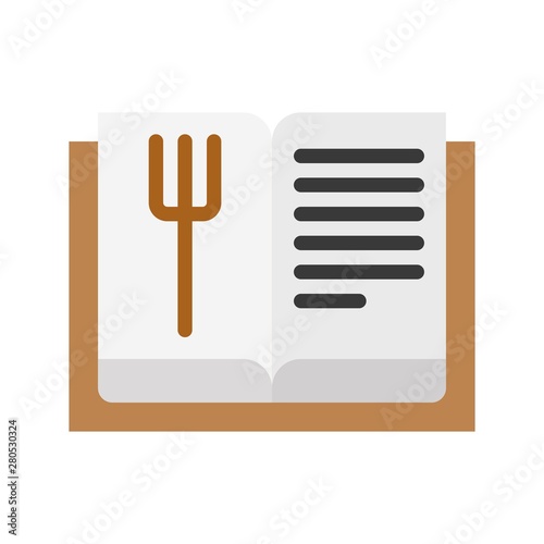 menu, restaurant and gastronomy related flat design icon.