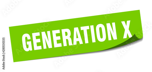 generation x sticker. generation x square isolated sign. generation x