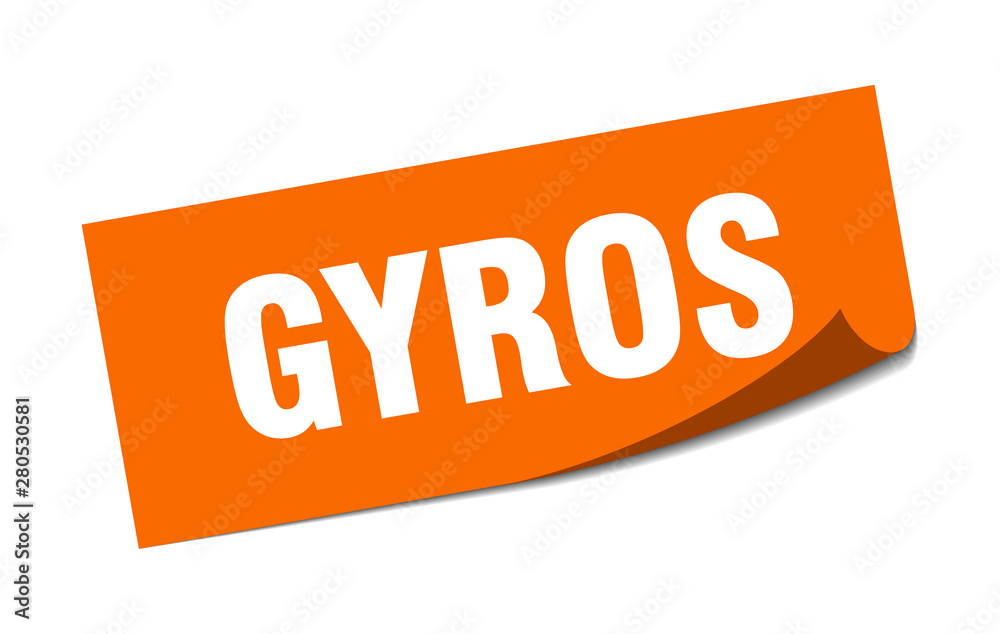 gyros sticker. gyros square isolated sign. gyros gyros sticker. gyros square isolated sign. gyros
