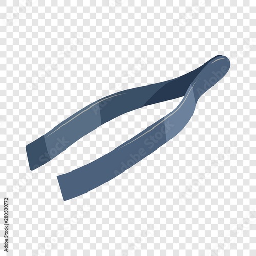 Eyebrow tweezers icon. Cartoon illustration of eyebrow tweezers vector icon for web