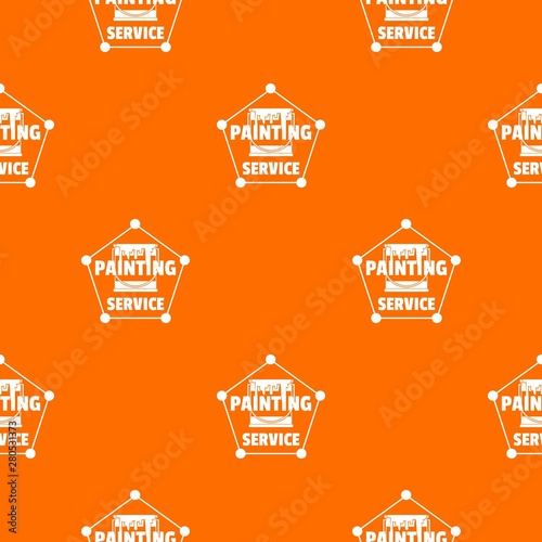 Painting service pattern vector orange for any web design best