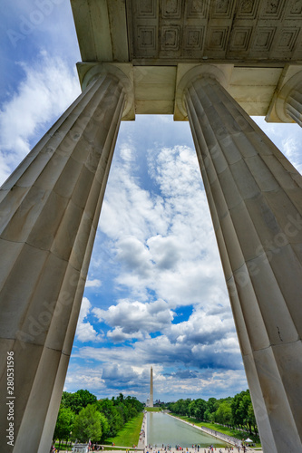 Tall Columns Washington Monument Capitol Hill Lincoln Memorial Washington DC
