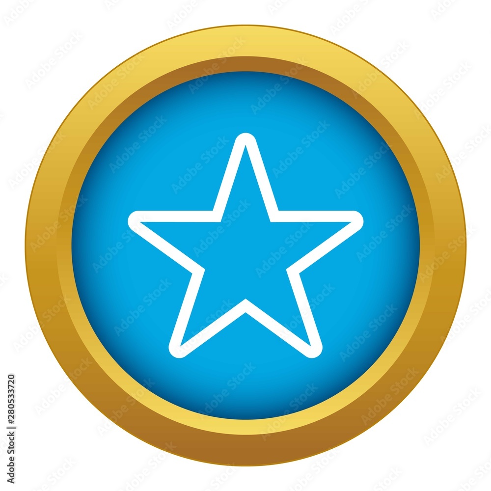 Star icon blue vector isolated on white background for any design Star icon blue vector isolated on white background for any design