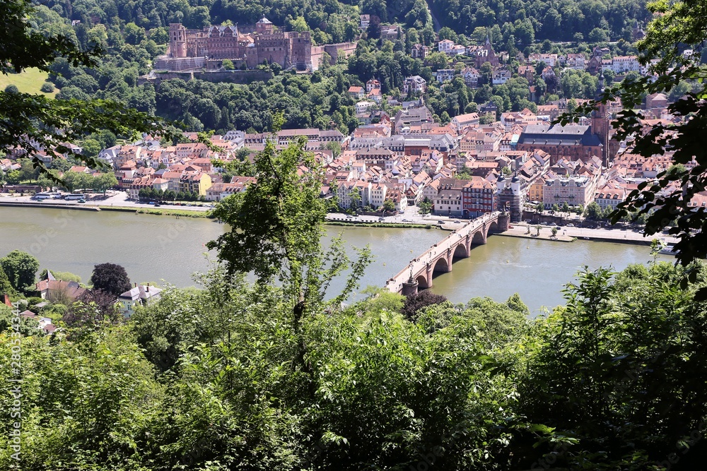 Panoramic view of Heidelberg, Baden-Wurttemberg, Germany