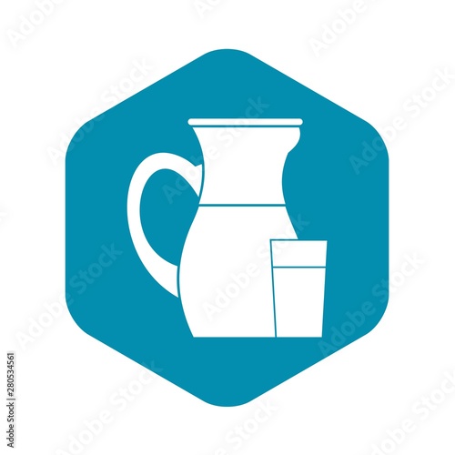 Jug of milk icon. Simple illustration of jug of milk vector icon for web design