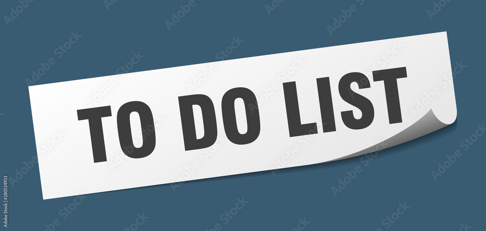 to do list sticker. to do list square isolated sign. to do list