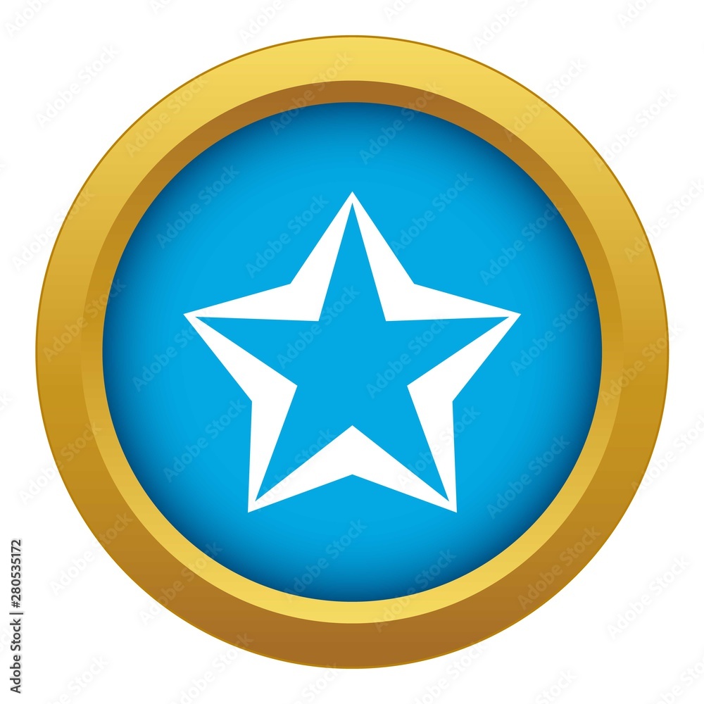 Star icon blue vector isolated on white background for any design Star icon blue vector isolated on white background for any design