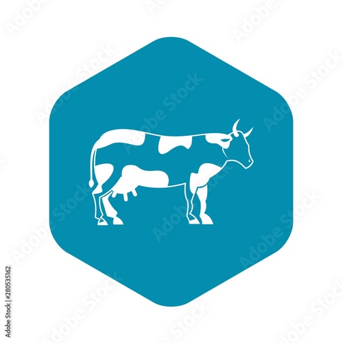 Cow icon. Simple illustration of cow vector icon for web design